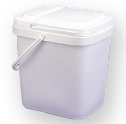 4 Gal.Square Ez Stor Bucket And Lid, W/Handle, 6 Pack