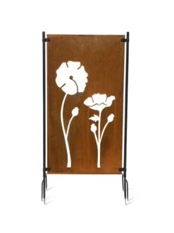 Poppy Corten Steel Screen -Gardening Tools Shop 3 4 crop 8612984 3178