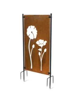 Poppy Corten Steel Screen -Gardening Tools Shop 3 4 crop 8612984 3180