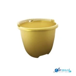 Buckets ECO-Plastic, 3 Pack Made In U.S.A. Ergonomic Bottom And Handling 2,3 Gallon. Gold Color.