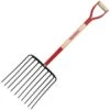 10-Tine Union Razorback Forged Steel Scoop Fork, 30-inch D-Grip Handle