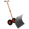 GYMAX Wheeled Snow Pusher, Heavy Duty Rolling Snow Pusher With Anti-Skid Wheels & Adjustable Handle, Driveway Or Pavement Snow Removal Tool -Gardening Tools Shop 51hlQ6XIEYL