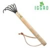 Garden Rake With Ergonomic Wooden Handle For Firm Grip, Military Grade Steel Gardeners Tine Cultivator Wood Japanese Ninja Claw Rake For Perfect Pulverized And Aerated Soil, Gardening Weeding -Gardening Tools Shop 51vbb ny71L