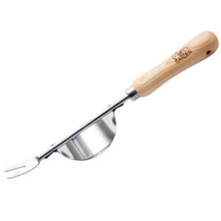 Cate’s Garden Garden Hand Weeder Premium Gardening Tool For Weeding Your Garden – Heavy Duty Stainless Steel, Smooth Natural Ash Wood Handle And Leather Strap