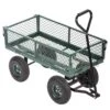 Garden Carts Yard Dump Wagon Cart Lawn Utility Cart Outdoor Steel Heavy Duty Beach Lawn Yard Landscape