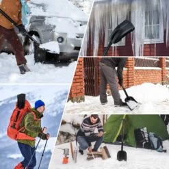 COFIT Retractable Snow Shovel, Aluminium Alloy Snow Sand Mud Removal Tool For Car Outdoor Camping And Garden, Detachable Four-Piece Construction -Gardening Tools Shop 81i2owVAgmL