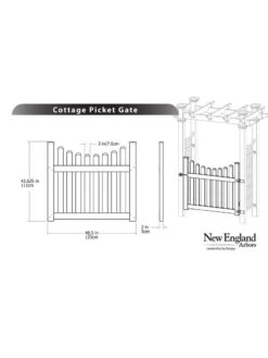 Cottage Vinyl Picket Gate -Gardening Tools Shop 8593654 02v