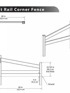 Split Rail Corner Vinyl Fence -Gardening Tools Shop 8599774 03V tif
