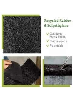 Recycled Rubber Mulch Edging, 12’ X 6” -Gardening Tools Shop 8599854 material GSC