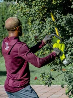 Sun Joe 24V-HT22-LTE 24-Volt ION+ Cordless Hedge Trimmer Kit | 22-Inch | W/ 2.0-Ah Battery And Charger -Gardening Tools Shop 8610657 07v