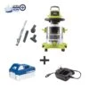 Sun Joe 24V-WDV6000 24-Volt ION+ Cordless Portable Stainless Steel Wet/Dry Vacuum Kit | 5.3 Gal | W/ 4.0-Ah Battery And Charger -Gardening Tools Shop 8610658 01v sun joe cordless wet dry vacuum kit