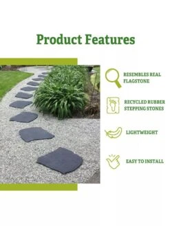 Recycled Rubber Flagstone Stepping Stone -Gardening Tools Shop 8612235 5