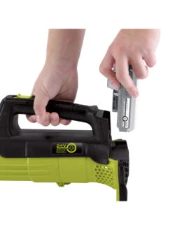 Sun Joe® 24V ION+ 2.0-Ah Cordless Compact Turbine Jet Blower, 100-MPH 350-CFM -Gardening Tools Shop 8612516 10v