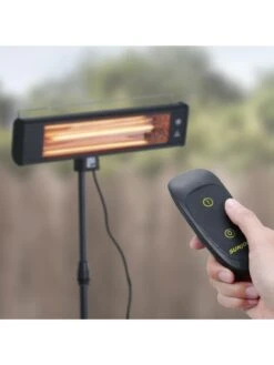 Sun Joe® 1500W Elec. Infrared OD Patio Heater, Adjust Ht. Range, W/Wall Bracket & Cover -Gardening Tools Shop 8612532 07v